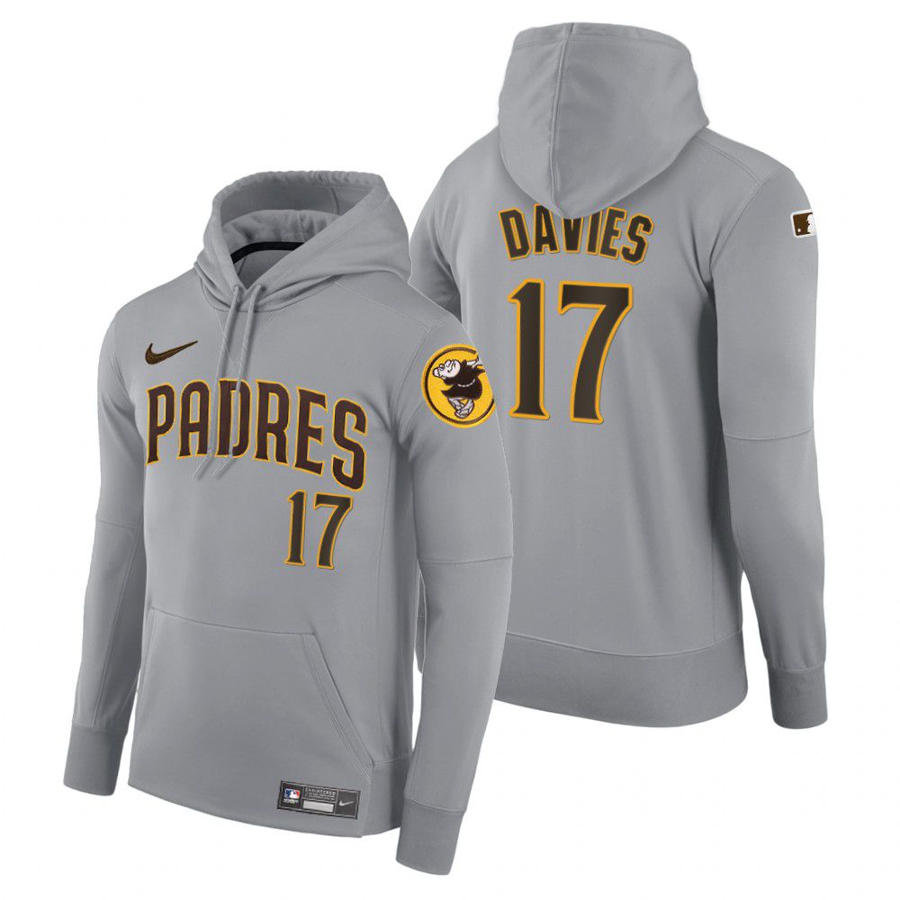 Men Pittsburgh Pirates #17 Davies gray road hoodie 2021 MLB Nike Jerseys